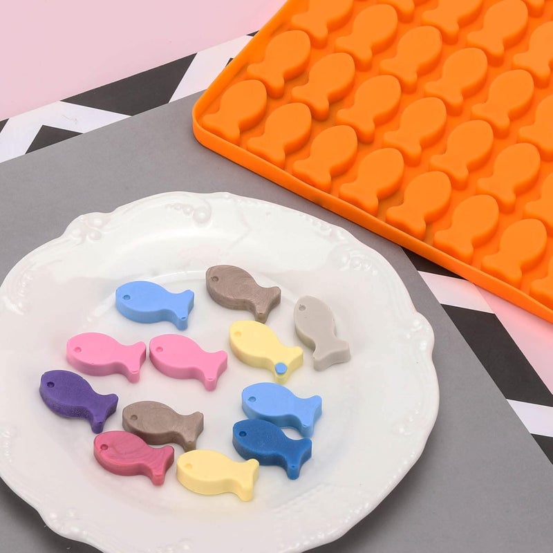 BTYMS 112 Cavity Silicone Molds Mini Fish Shaped Dog Treats Mold Non-stick Chocolate Molds for Baking and Freezing Candy, Biscuits, Ice Cubes - Image 4